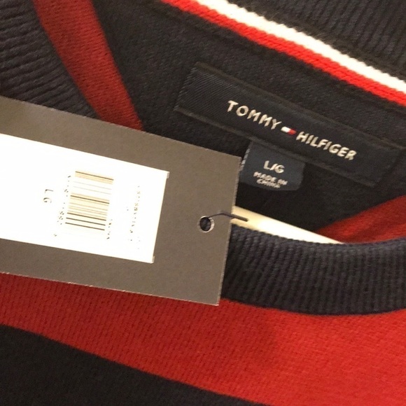 Tommy Hilfiger Men Crew V-neck Pullover Sweater - Picture 4 of 6